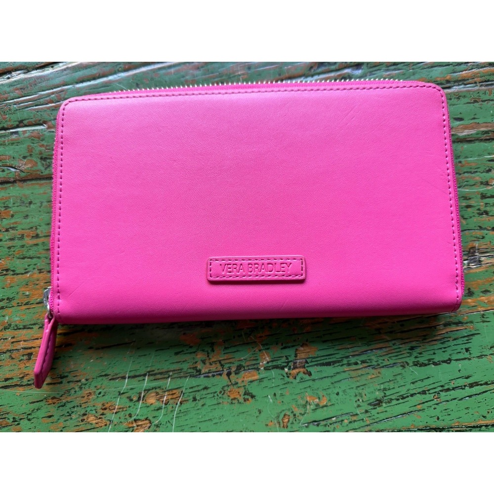 Vera Bradley Pink‎ Faux Leather Wallet Rectangle